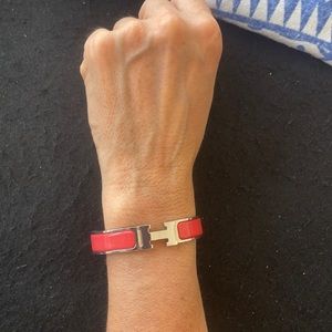 Authentic Hermès clic H bracelet narrow